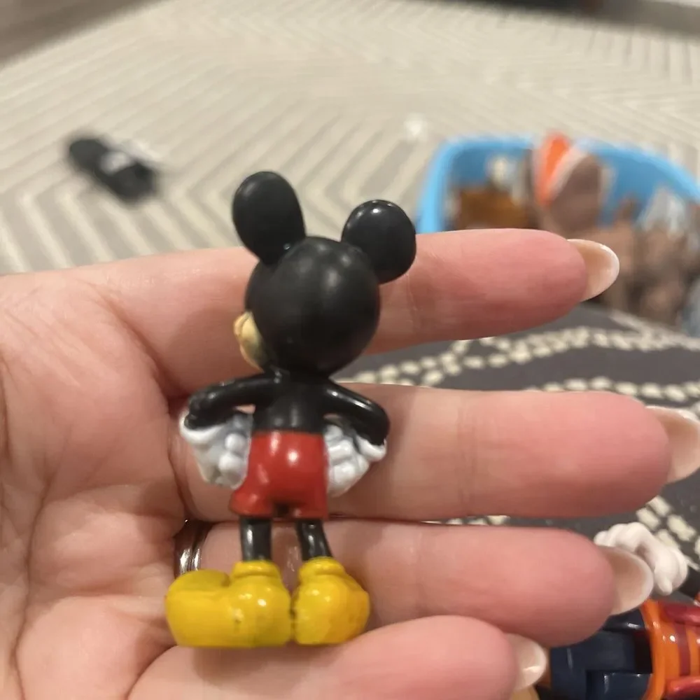 Vtg Disney Mickey Mouse Cake Topper‎ PVC Figure Hands on Hips